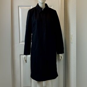 J Crew Men's Black Wool Blend Coat Size Medium